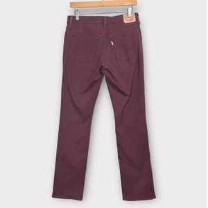 Levi's Jeans 505 Straight Leg Burgundy Size 28